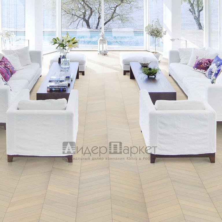Дуб Шеврон Белый (Kahrs Oak White)