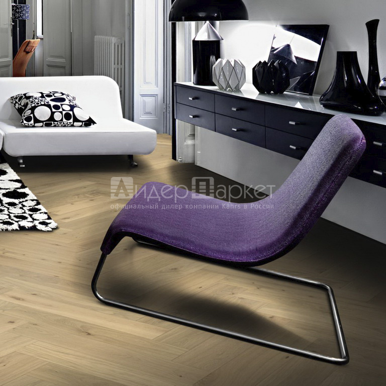 Дуб CC Дымчатое белое масло (левая) Черс (Kahrs Oak CC Dim White Left version)