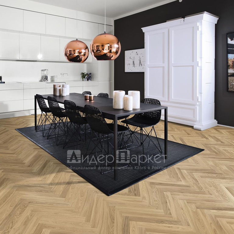 AB под белым маслом Черс (Kährs Oak AB white oiled HB)